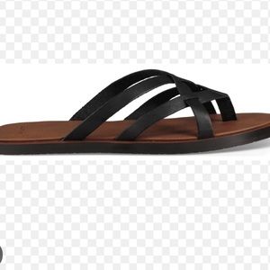 NWOT Sanuk Yoga Sandals Flip Flops Leather Sz 9